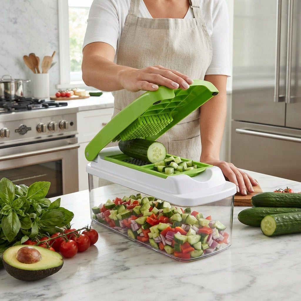 Multifunction Vegetable Chopper & Slicer – Quick, Easy & Mess-Free Food Prep