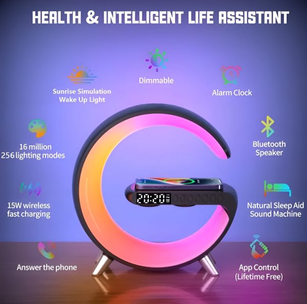 Multi-functional Led Clock Display Speaker  G 63 Wireless Charging Bluetooth Speaker